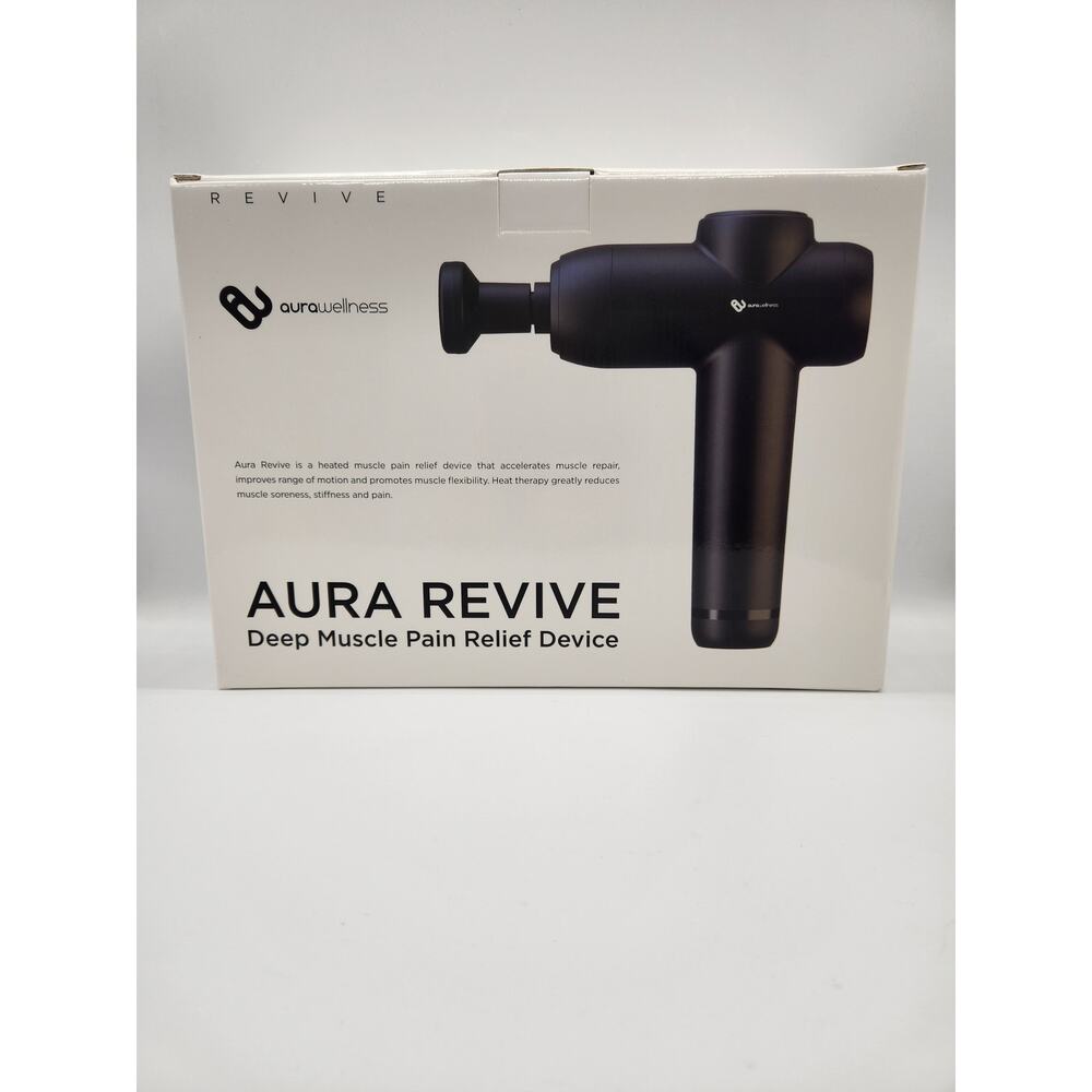 Aura Revive Deep Muscle Pain Relief Device Heated Infrared Massage Gun NIB